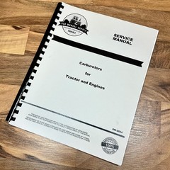 Service Manual fits John Deere Carburetors for A B D G H L M R Series Tractors