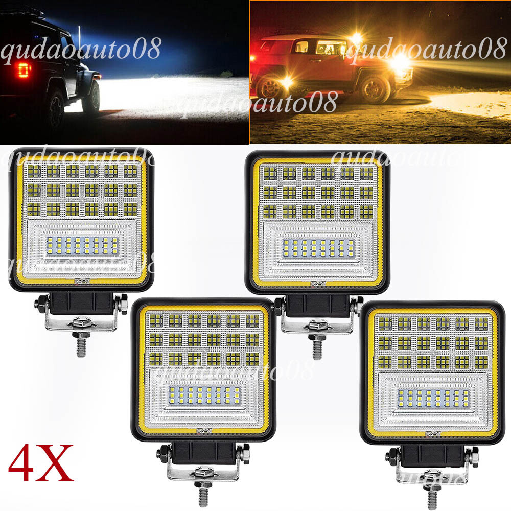 4PCS LED WORK LIGHTS for Caterpillar Skid Steers Excavator Forklift Loader Light
