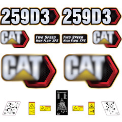 Compatible with 259D3 Decal Kit Skid Steer Stickers – Free Shipping – 3M Vinyl