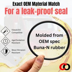 572.1014.1, 57210141 Gasket Seal O-Rings for Peterbilt Diesel Fuel Caps (3 Pack)