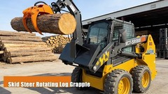 Wolfequip 360° Rotating Log Grapple Hydraulic Skid Steer Grapple Heavy Duty 44in
