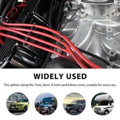 BWBWND 12PCS Spark Plug Wire Separator, 7mm 8mm 8.5mm 8.8mm Car Engine Black