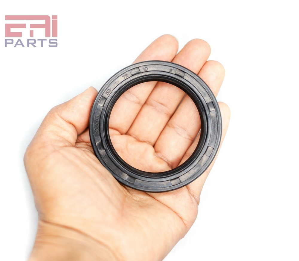 EAI Metric Oil Shaft Seal 52X72X10mm Dust Grease Seal TC Double Lip w/ Spring