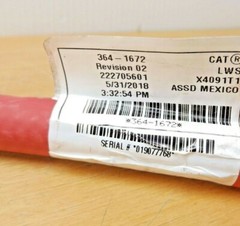 Caterpillar 364-1672 Red Cable Assy 2/0 Battery 4 Feet Long