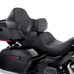 Sissy Bar Driver Backrest Pad Hammock Diamond OnePiece Fit FLHR 2014-2023