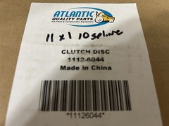 ATLANTIC 1112-6044 CLUTCH DISC FITS: FORD