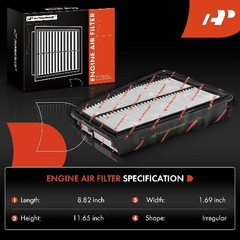 Engine Air Filter Compatible with 2009 2010 2011 3.8L, Replace# 281133M000, 2811