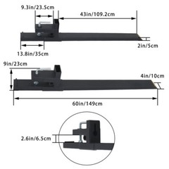 New 4000lbs 60″ Clamp on Pallet Forks for SkidSteer Loader Bucket Tractor Fork