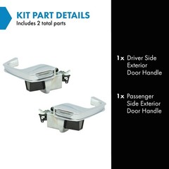 TRQ Left and Right Exterior Door Handle Set Drivers Side Compatible with 73-9…