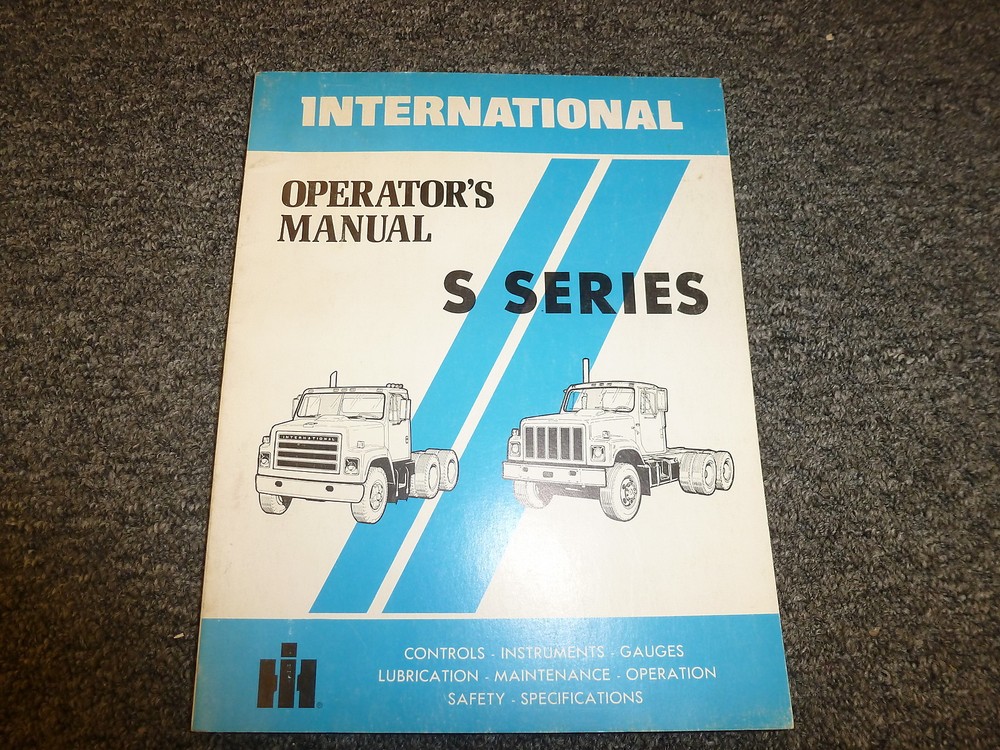 1979-1980 International 1600 1700 1800 1900 S Series Truck Owner Operator Manual