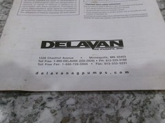 Delavan PowerFlo 7800 Series Diaphragm Pump Manual.