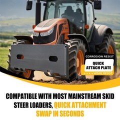 1/2″ Quick Tach Attachment Mount Plate Adapter For Skid Steer Loader Free Ship