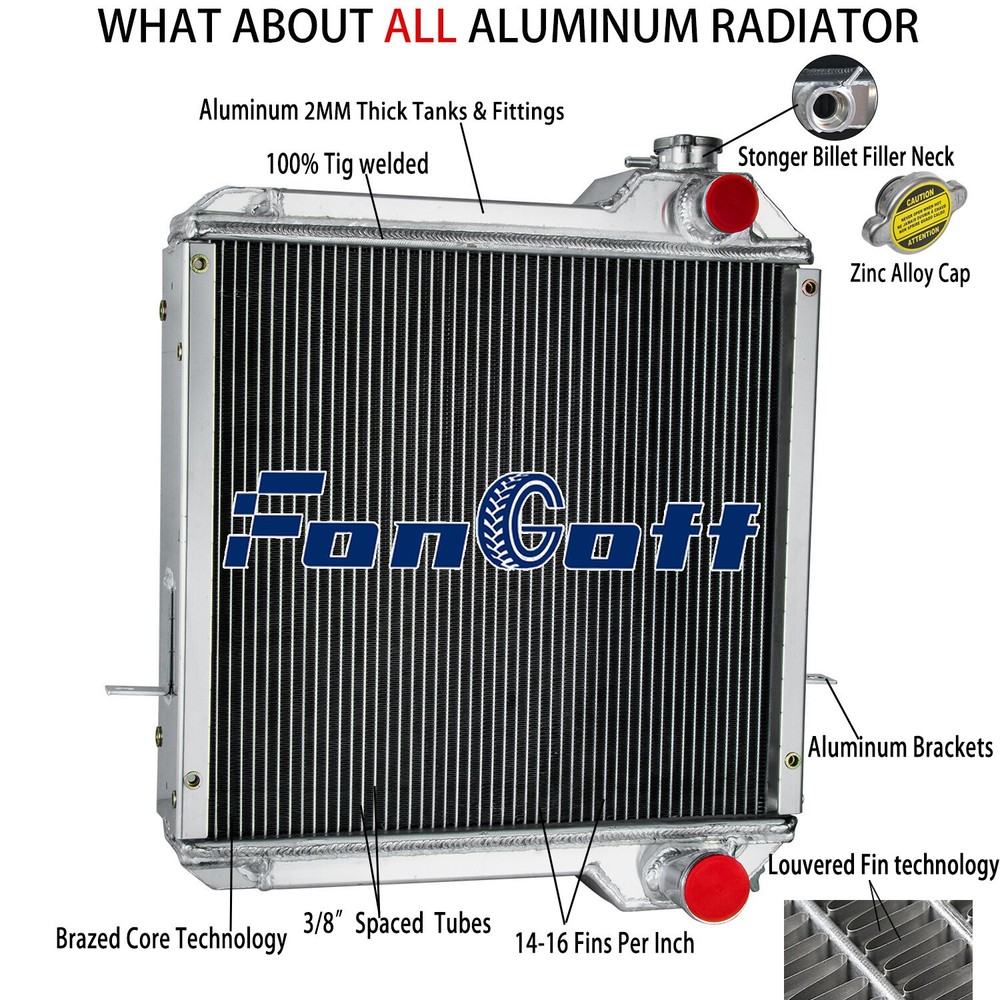 FOR Case Backhoe 570LXT 580SL 586E/590SL P70 P85 234876A1 234876A2 4Row Radiator