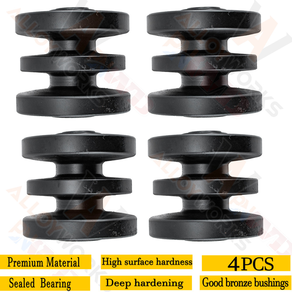 4PCs Track Bottom Roller For Bobcat Mini Track Loaders MT50 MT52 MT55 MT85