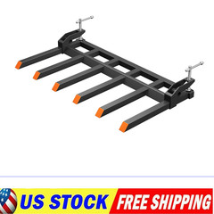 ✨Heavy Duty Clamp on Debris Forks to 58″ Bucket 4000 lbs Pallet Forks Buckets