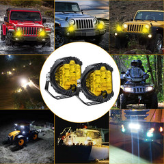 2PCS 5″ Square LED WORK LIGHT fit CAT Skid Steer 289D3 277D 289D 226D 249D 297D2