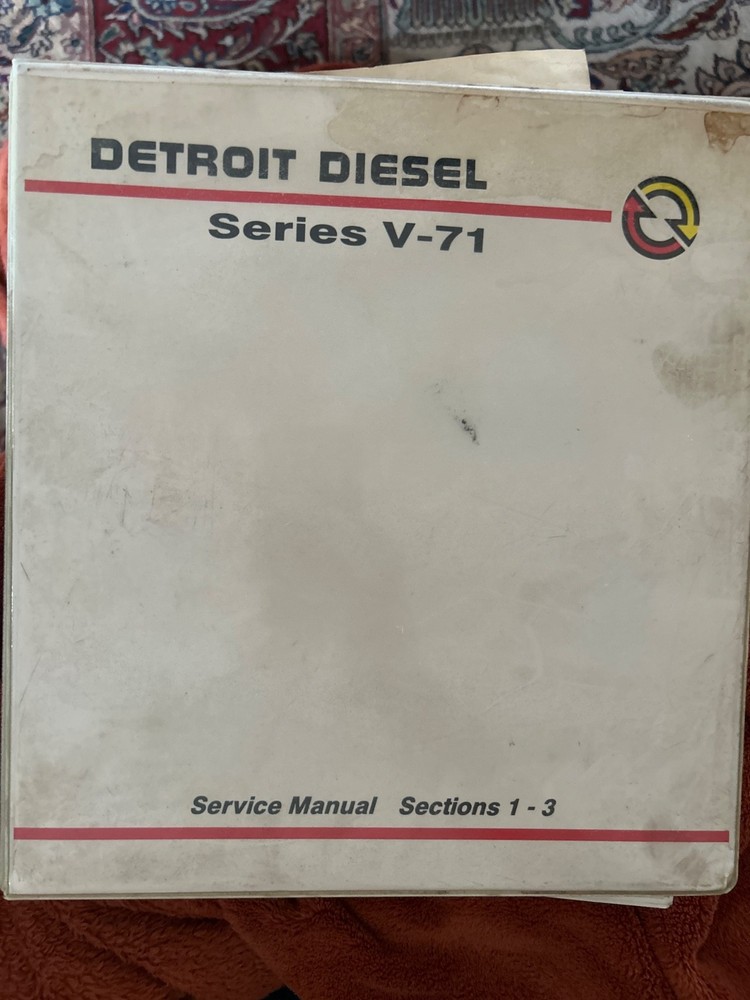 DETROIT DIESEL series V-71 manual sections 1-3 ENGINE SERVICE REPAIR MANUAL BOOK