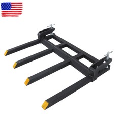 42″ Universal 2500lbs Clamp on Heavy Debris Fork For Tractor Skid Steer Buckets