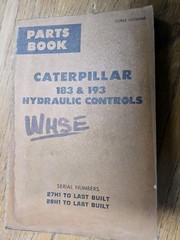 CATERPILLAR, 183 & 193 Hydraulic Controls, Parts Book, Aug 1978