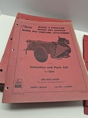 JOHN BEAN SPEED SPRAYER MANUAL LOT OF 21, MULTIPLE MODELS MAKES, VINTAGE FARM