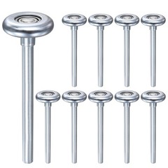 10pcs 1.8″ Zinc-Plated Steel Garage Door Rollers 4.25″ Long Stem Silver