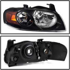 2004-2006 Nissan Sentra Black Housing Replacement Headlights Driver Passenger