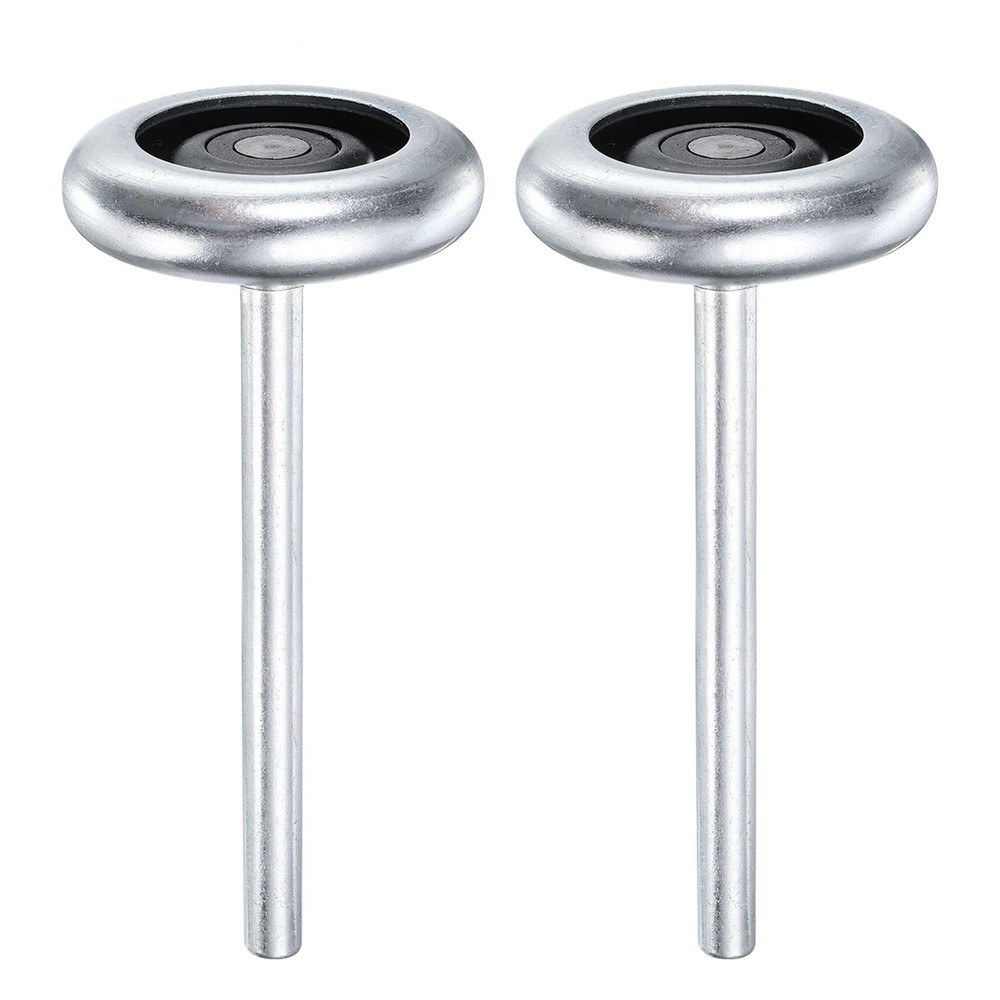 2pcs 2.76″ Zinc-Plated Steel Garage Door Rollers 7″ Long Stem Silver