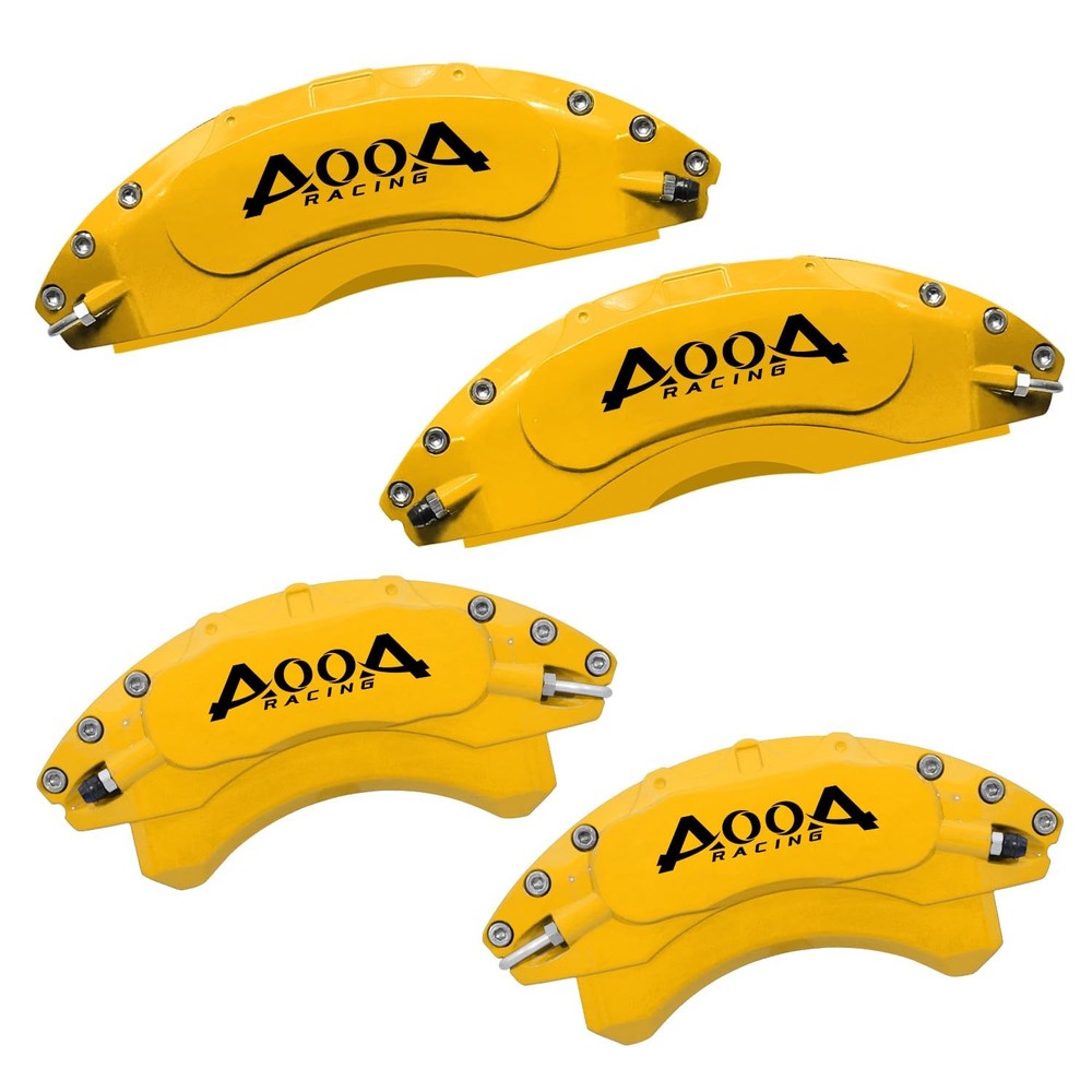 Yellow w Black Characters Aluminum Brake Caliper Covers Honda Pilot 23-25 F/R