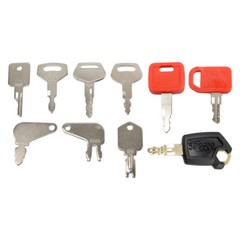 10 Heavy Construction Equipment Ignition Key Set For JD Case Komatsu Caterpillar