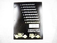 DYNAPAC CC10 VIBRATORY COMPACTOR PARTS MANUAL LUBE & WIRING CHART
