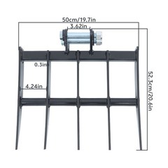 Rake Attachment For Mini Excavator 1 To 1.5Ton Digger w/Pins*2