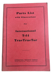 International T-14 TracTracTractor Parts list Manual with Illustrations