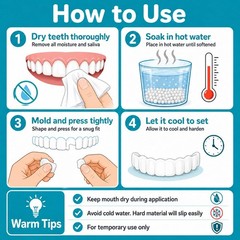 10.9oz Moldable False Teeth Beads – Tooth Repair Kit,Repair Thermoplastic Bea…