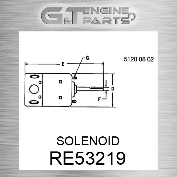 RE53219 SOLENOID fits JOHN DEERE (Surplus Open Box)