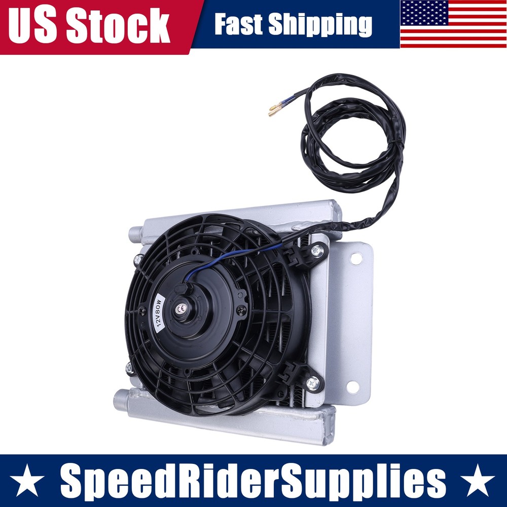 For H12 / QH12 Mini Excavator Attachment Radiator Plus Hydraulic Oil Cooler Fan