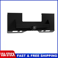 1/4″ Universal Skid Steer Mount Plate W/2″ Cutout Trailer Hitch Receiver 3000LBS