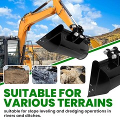 For Mini Excavator 500mm Plain Bucket Grading Flat Attachment for Mini Excavator