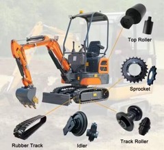 TRACK ROLLER BOTTOM ROLLER FOR JOHN DEERE 27D HEAVY DUTY EXCAVATOR UNDERCARRIAGE