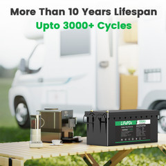 24V 100Ah LiFePO4 Lithium Battery Cycle Deep Built-in BMS for Solar RV Off-grid