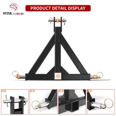 3Pt 2″ Drawbar Adapte Trailer Hitch Tow Drawbar For Category 1 Tractor 3 Point