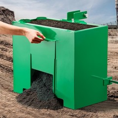 VEVOR Ballast Box 3 Point Category 1 Tractor Quick Tach Hitch 3.2ft³ 800lb Green