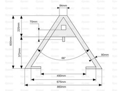 Implement Mounting Bracket for A-Frame Design Quick Hitch System Cat. 1/2/3 fits