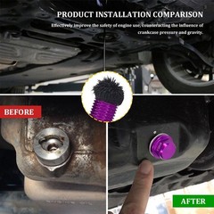 Magnetic Oil Drain Plug M14x1.5 for Sump and Transmission, Inclu Color: Purple