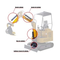 Four pcs Oil Cylinder for China Mini Excavator One Ton