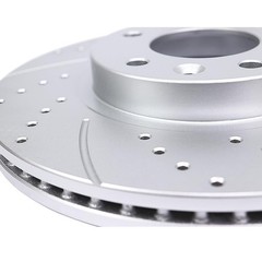 Rear Brake Kit Drilled Slotted Rotors Ceramic Pads 10.24 Inch 260mm