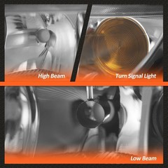 Halogen Headlights w/Chrome 00-02 Saturn SL1 SL2 SW2 Sedan Wagon Set