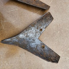 3 Vintage Tractor Plow Tooth Antique Farm Implement Art Farmhouse ( SYRACUSE )