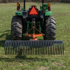 Titan Attachments 3 Point 5 FT Landscape Rake for Compact Tractors, Fits Cat 1