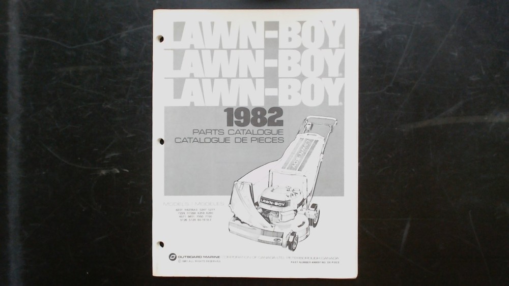 Lawn-Boy 1982 Parts Catalogue 400697 1982 Lawn Mower Manual