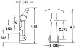 Buyers Products WJ195 Truck and Trailer Rubber Hood Latch,Black 1 Count